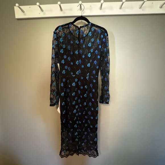 Dress the Population Sophia Embroidered Lace Midi Dress Small - Picture 8 of 8